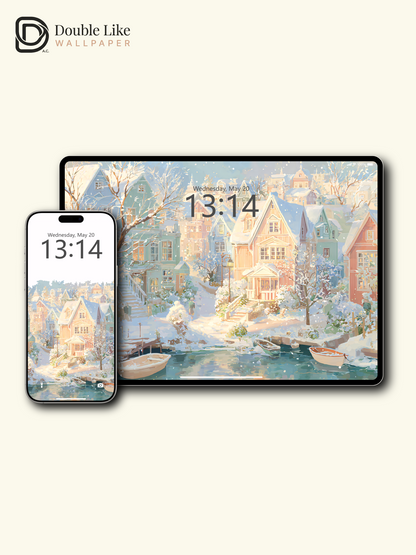 Vol.04 Aesthetic Watercolor City & Botanical Flower Art Wallpaper Pack [#WGP004]
