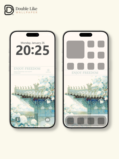 Vol.19 Aesthetic Watercolor City & Botanical Flower Art Wallpaper Pack [#WGP019]