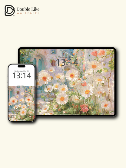 Vol.16 Aesthetic Watercolor City & Botanical Flower Art Wallpaper Pack [#WGP016]