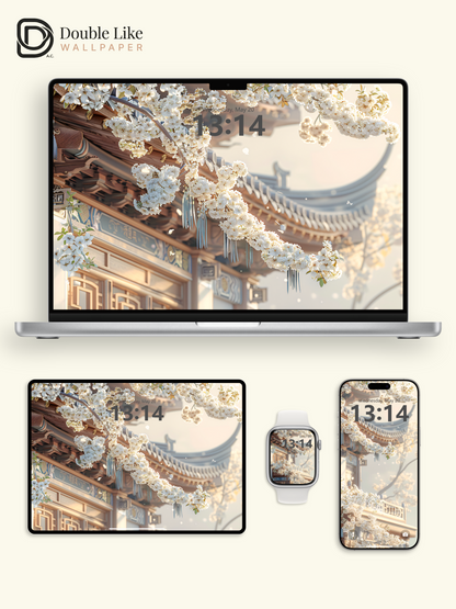 Vol.12 Aesthetic Watercolor City & Botanical Flower Art Wallpaper Pack [#WGP012]