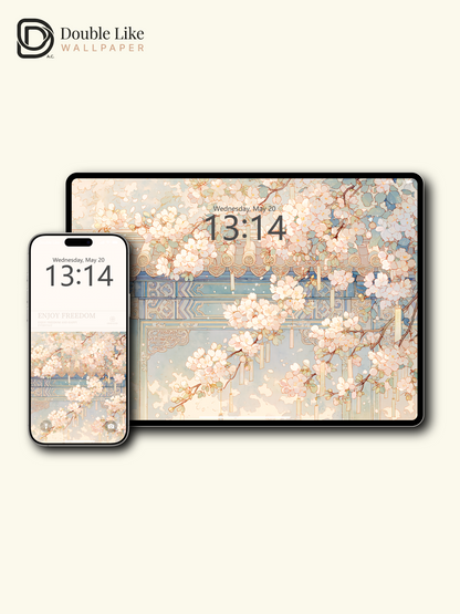 Vol.18 Aesthetic Watercolor City & Botanical Flower Art Wallpaper Pack [#WGP018]