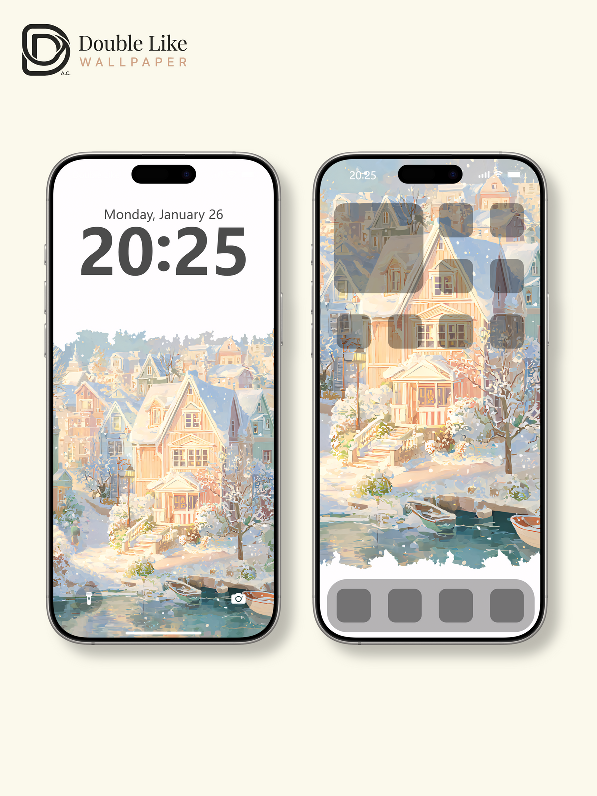 Vol.04 Aesthetic Watercolor City & Botanical Flower Art Wallpaper Pack [#WGP004]