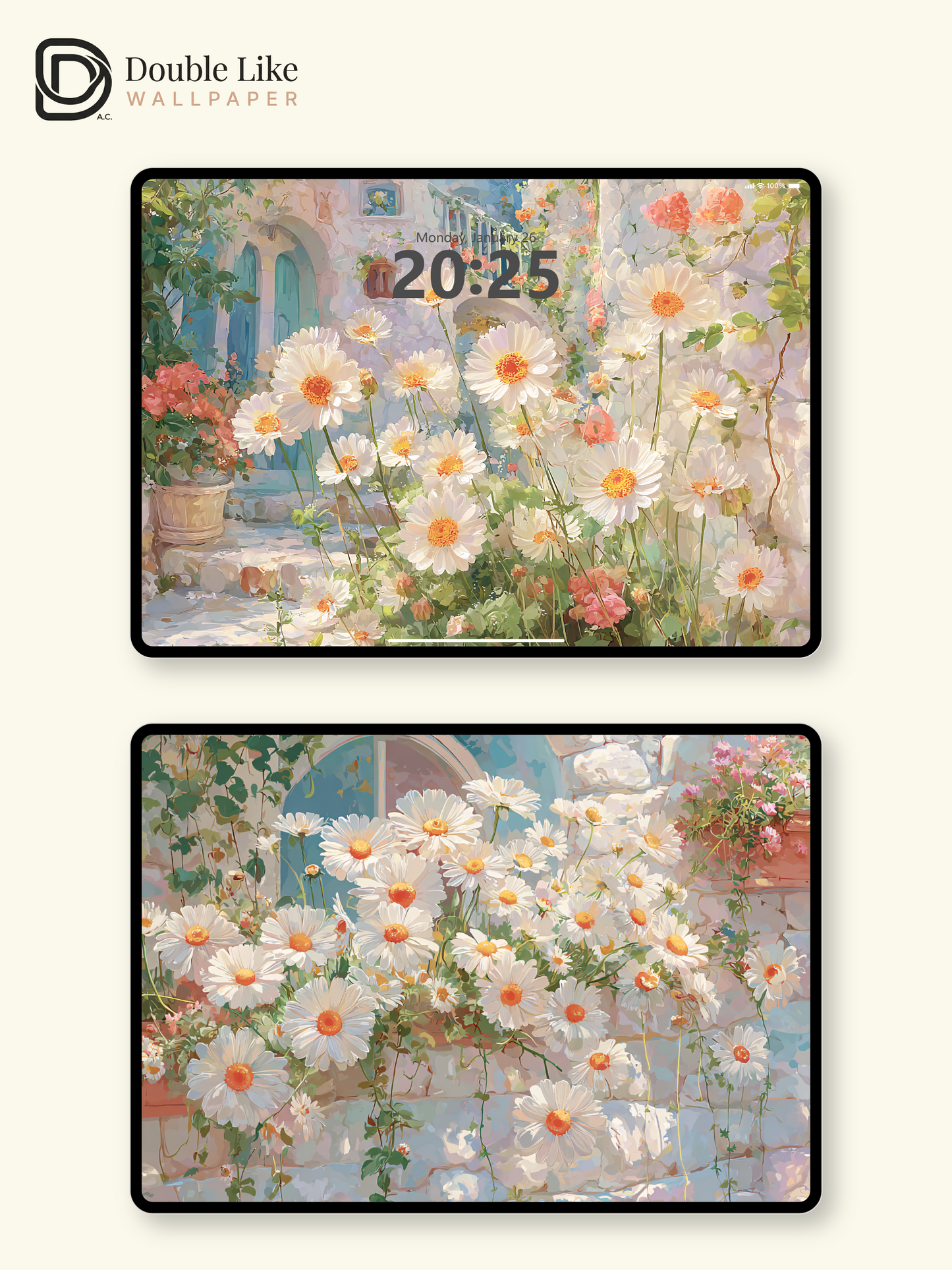 Vol.16 Aesthetic Watercolor City & Botanical Flower Art Wallpaper Pack [#WGP016]