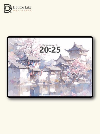 Vol.05 Aesthetic Watercolor City & Botanical Flower Art Wallpaper Pack [#WGP005]