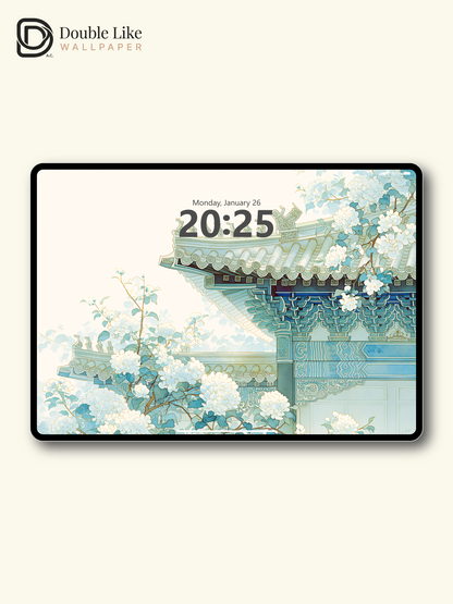 Vol.19 Aesthetic Watercolor City & Botanical Flower Art Wallpaper Pack [#WGP019]