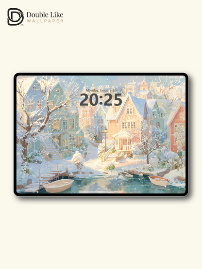 Vol.04 Aesthetic Watercolor City & Botanical Flower Art Wallpaper Pack [#WGP004]