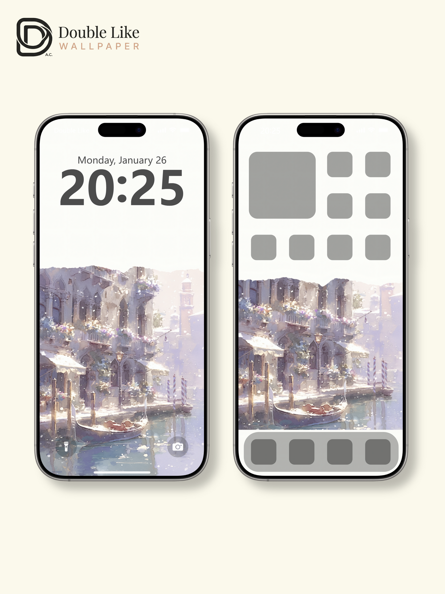 Vol.01 Aesthetic Watercolor City & Botanical Flower Art Wallpaper Pack [#WGP001]