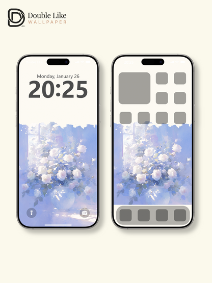 Vol.08 Aesthetic Watercolor City & Botanical Flower Art Wallpaper Pack [#WGP008]