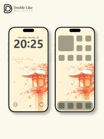 Vol.09 Aesthetic Watercolor City & Botanical Flower Art Wallpaper Pack [#WGP009]