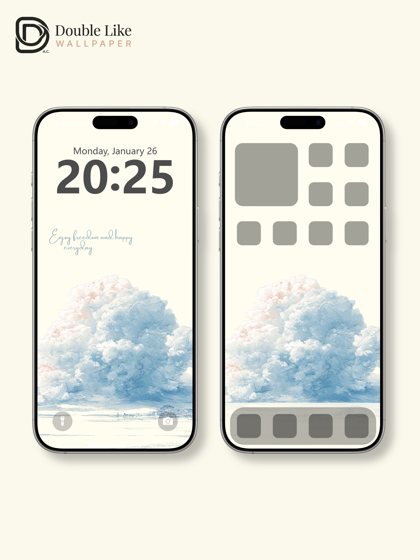 Vol.07 Aesthetic Watercolor City & Botanical Flower Art Wallpaper Pack [#WGP007]