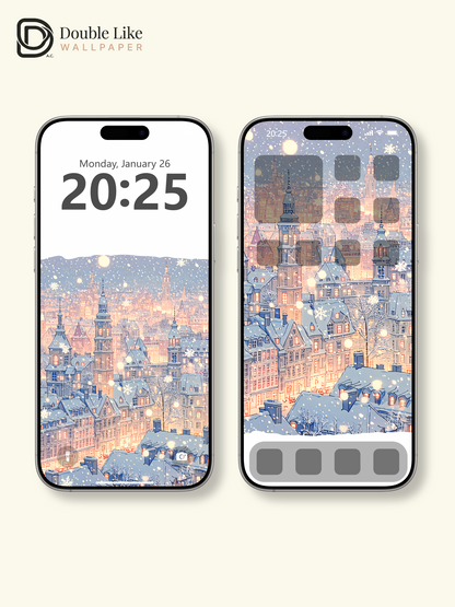 Vol.17 Aesthetic Watercolor City & Botanical Flower Art Wallpaper Pack [#WGP017]