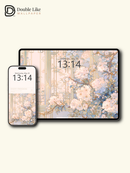 Vol.19 Aesthetic Watercolor City & Botanical Flower Art Wallpaper Pack [#WGP019]