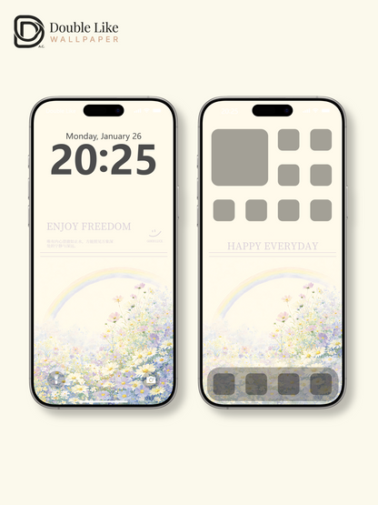 Vol.11 Aesthetic Watercolor City & Botanical Flower Art Wallpaper Pack [#WGP011]