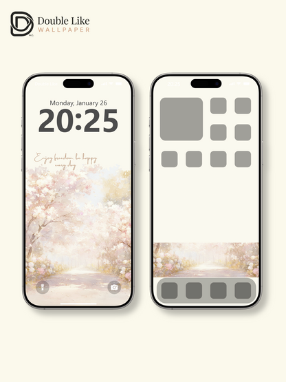 Vol.02 Aesthetic Watercolor City & Botanical Flower Art Wallpaper Pack [#WGP002]
