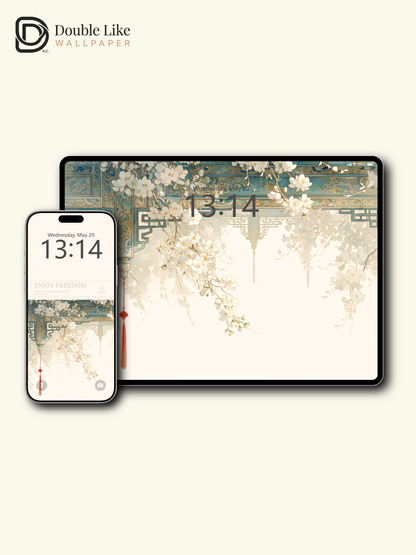 Vol.18 Aesthetic Watercolor City & Botanical Flower Art Wallpaper Pack [#WGP018]