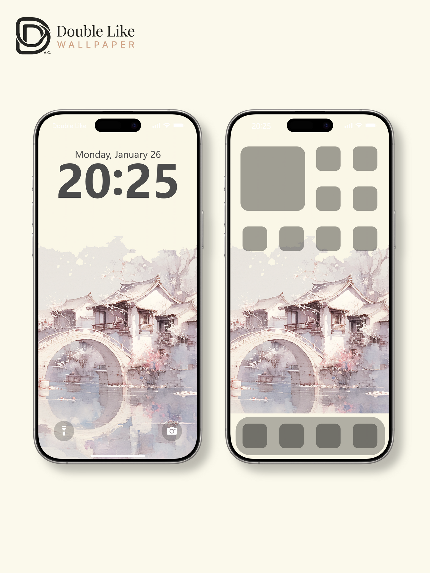 Vol.01 Aesthetic Watercolor City & Botanical Flower Art Wallpaper Pack [#WGP001]