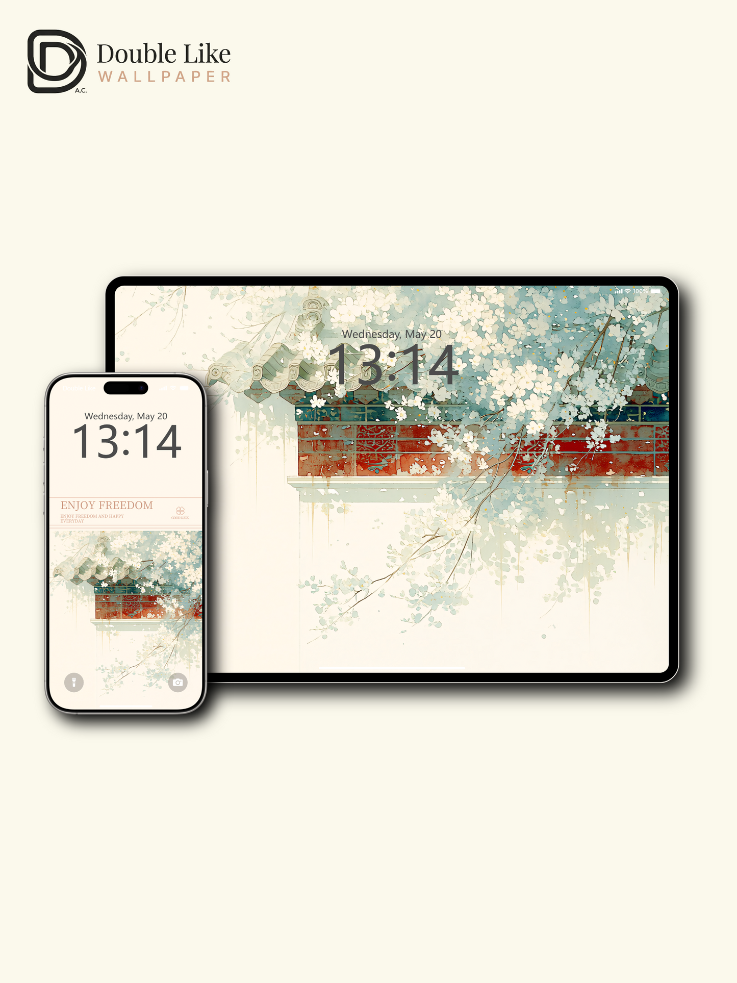 Vol.19 Aesthetic Watercolor City & Botanical Flower Art Wallpaper Pack [#WGP019]