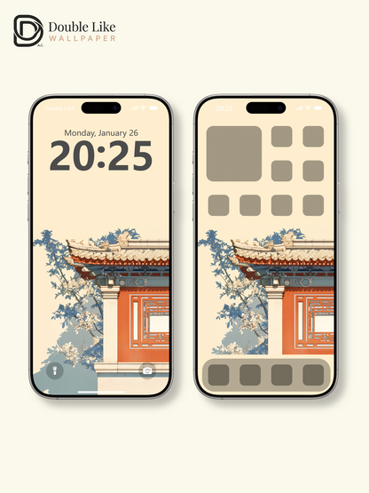 Vol.09 Aesthetic Watercolor City & Botanical Flower Art Wallpaper Pack [#WGP009]