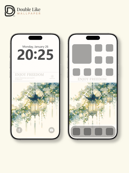 Vol.18 Aesthetic Watercolor City & Botanical Flower Art Wallpaper Pack [#WGP018]