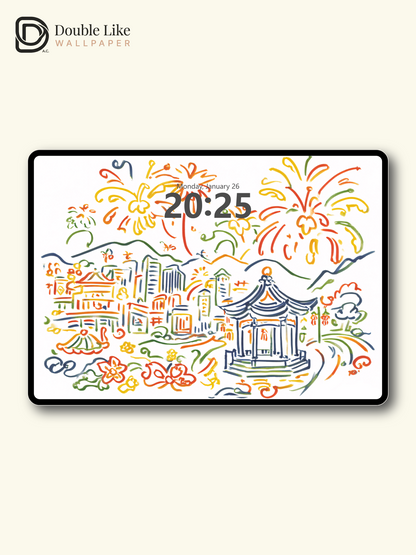 Vol.16 Aesthetic Watercolor City & Botanical Flower Art Wallpaper Pack [#WGP016]