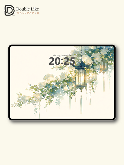 Vol.18 Aesthetic Watercolor City & Botanical Flower Art Wallpaper Pack [#WGP018]