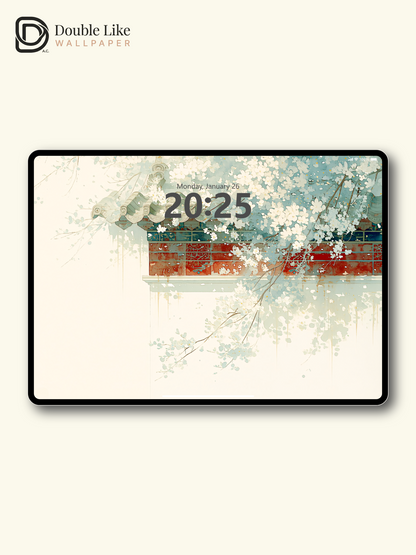 Vol.19 Aesthetic Watercolor City & Botanical Flower Art Wallpaper Pack [#WGP019]