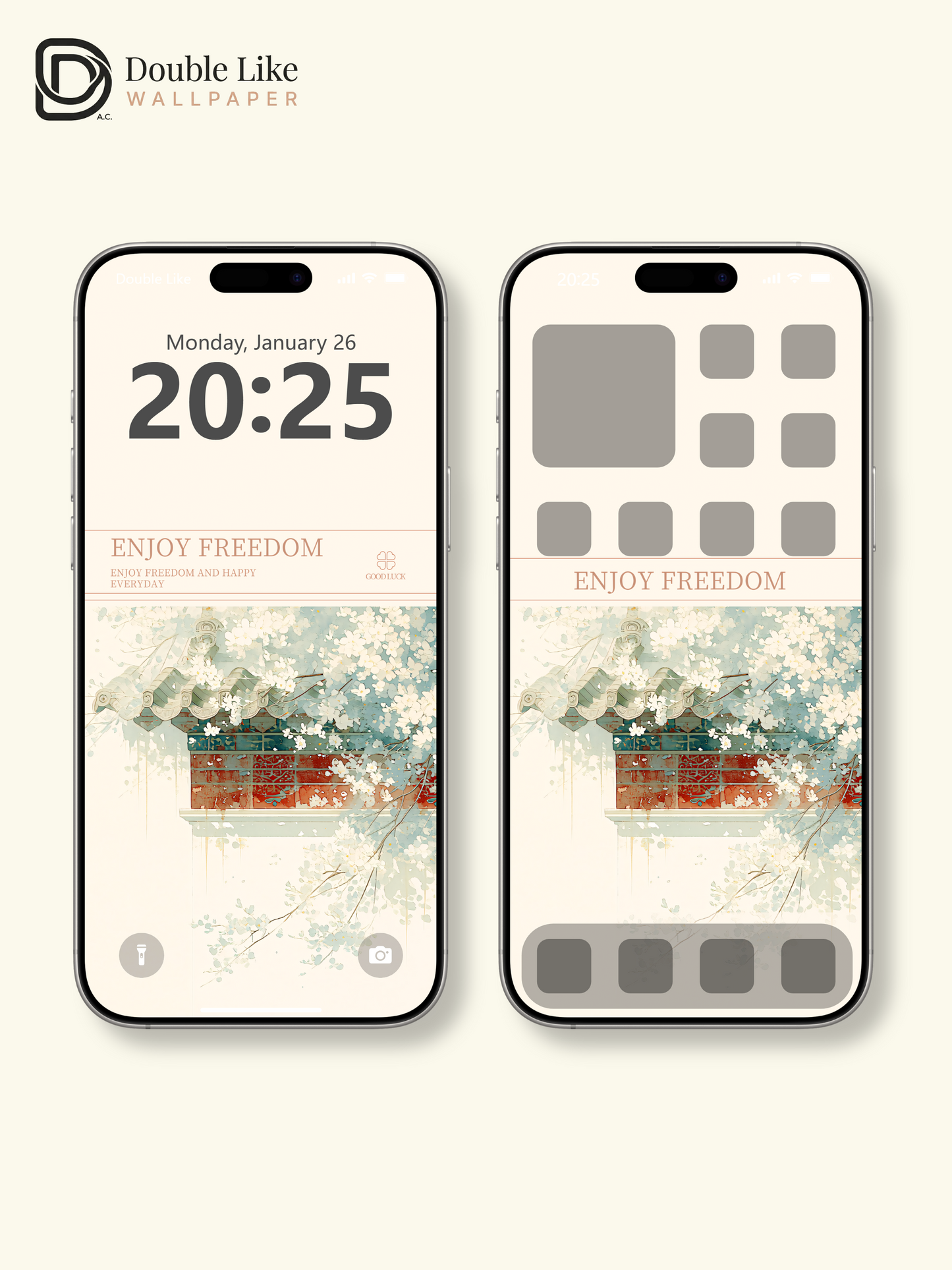 Vol.19 Aesthetic Watercolor City & Botanical Flower Art Wallpaper Pack [#WGP019]