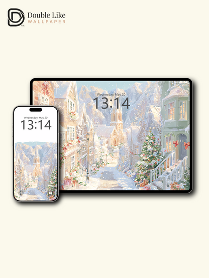 Vol.04 Aesthetic Watercolor City & Botanical Flower Art Wallpaper Pack [#WGP004]