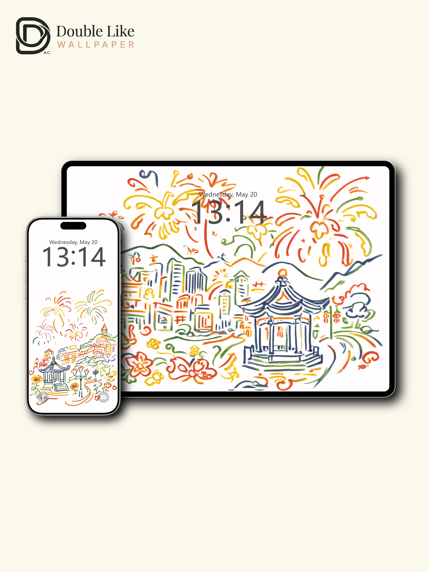 Vol.16 Aesthetic Watercolor City & Botanical Flower Art Wallpaper Pack [#WGP016]