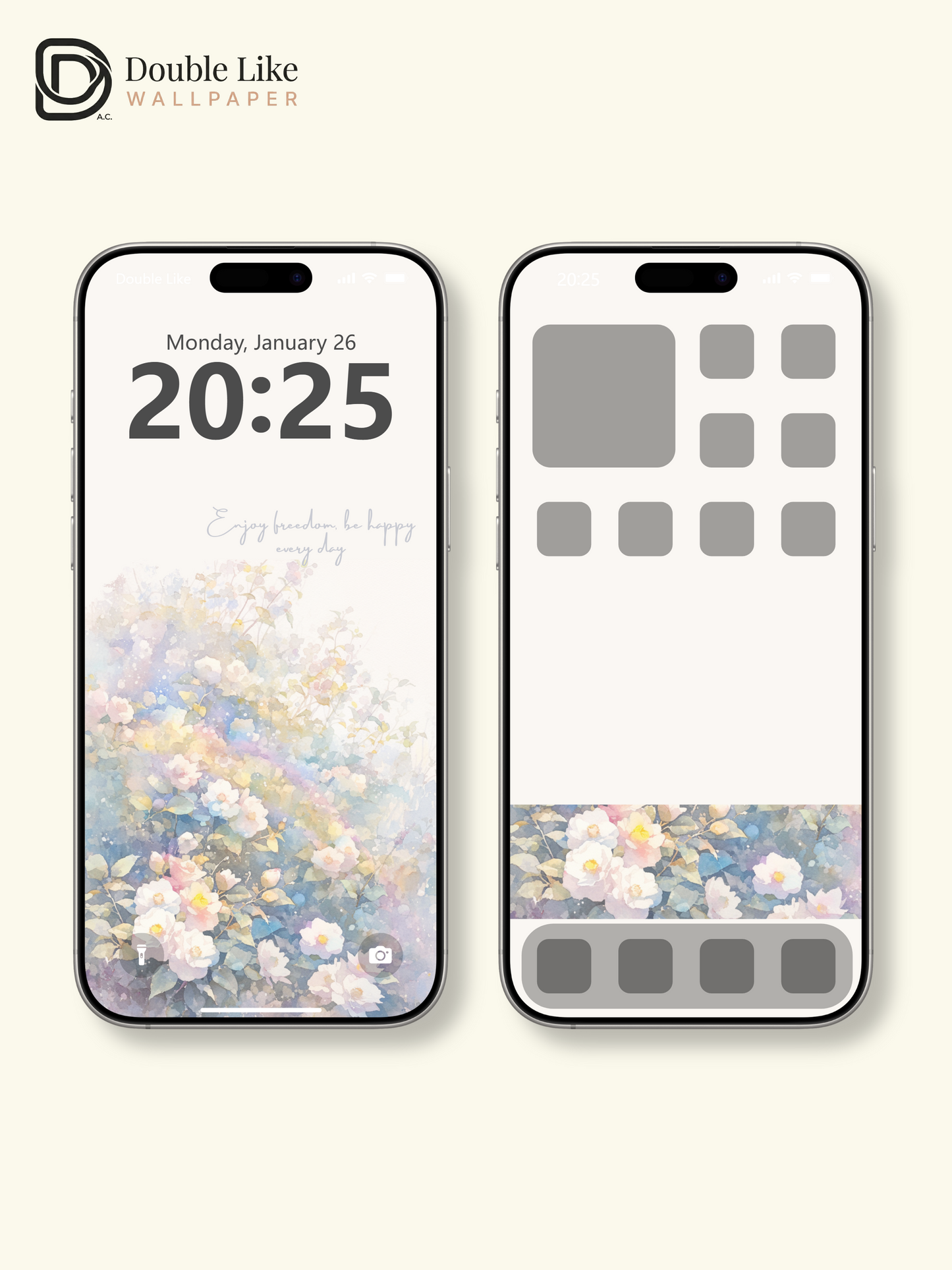 Vol.02 Aesthetic Watercolor City & Botanical Flower Art Wallpaper Pack [#WGP002]