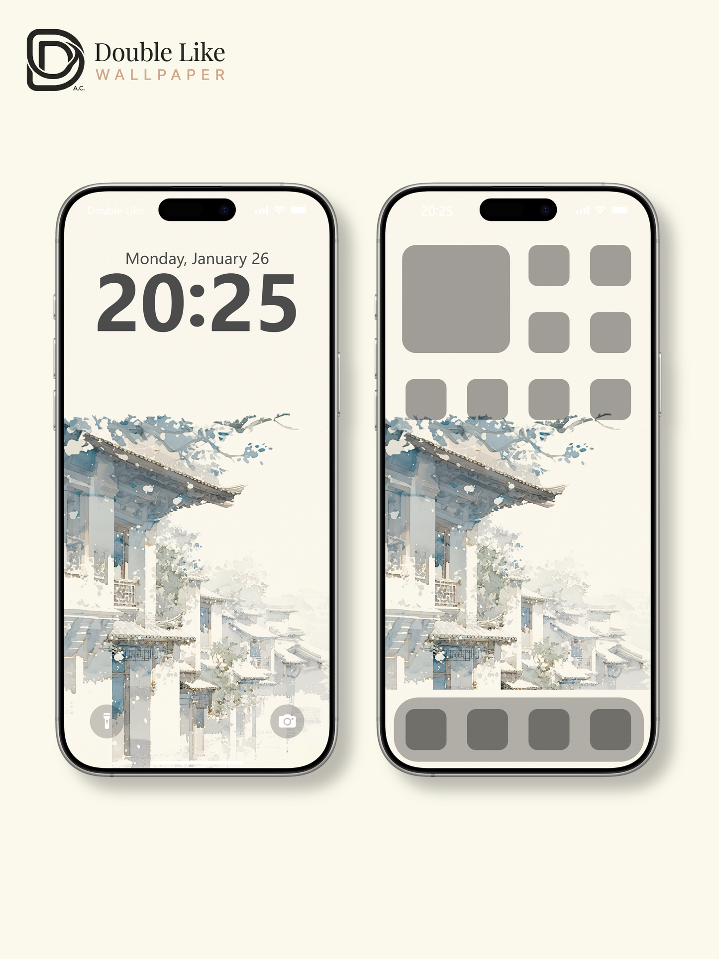 Vol.09 Aesthetic Watercolor City & Botanical Flower Art Wallpaper Pack [#WGP009]