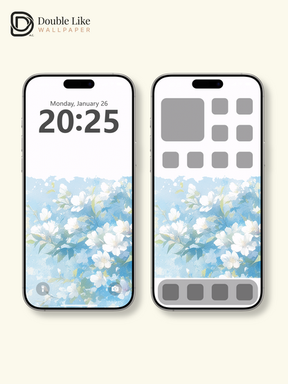 Vol.05 Aesthetic Watercolor City & Botanical Flower Art Wallpaper Pack [#WGP005]