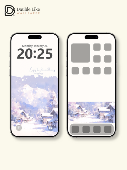 Vol.01 Aesthetic Watercolor City & Botanical Flower Art Wallpaper Pack [#WGP001]