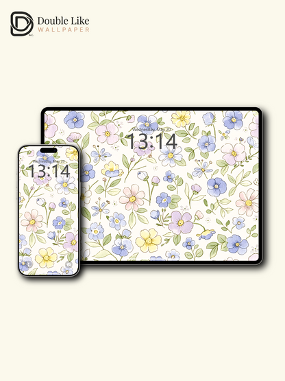 Vol.17 Aesthetic Watercolor City & Botanical Flower Art Wallpaper Pack [#WGP017]