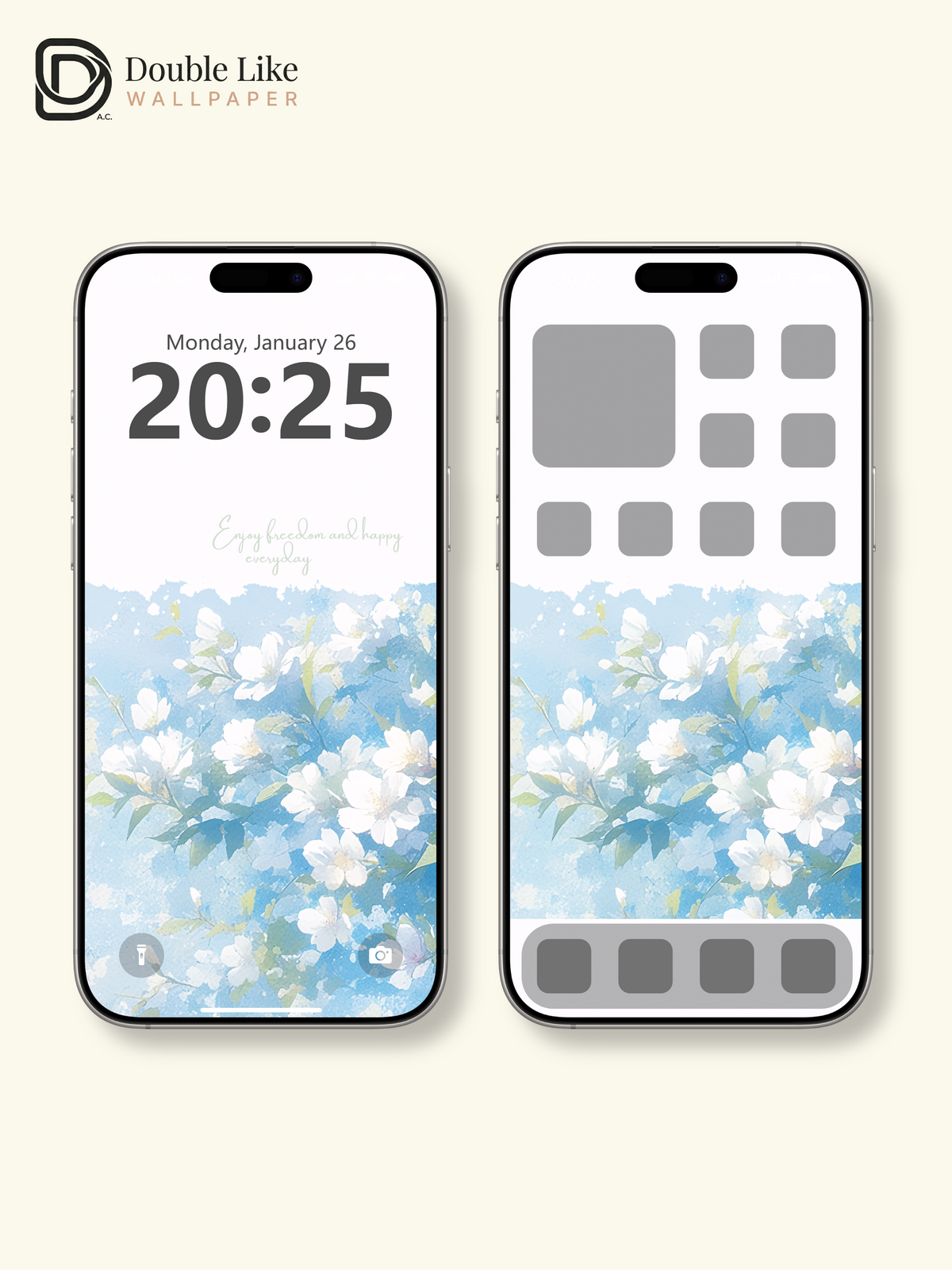Vol.05 Aesthetic Watercolor City & Botanical Flower Art Wallpaper Pack [#WGP005]