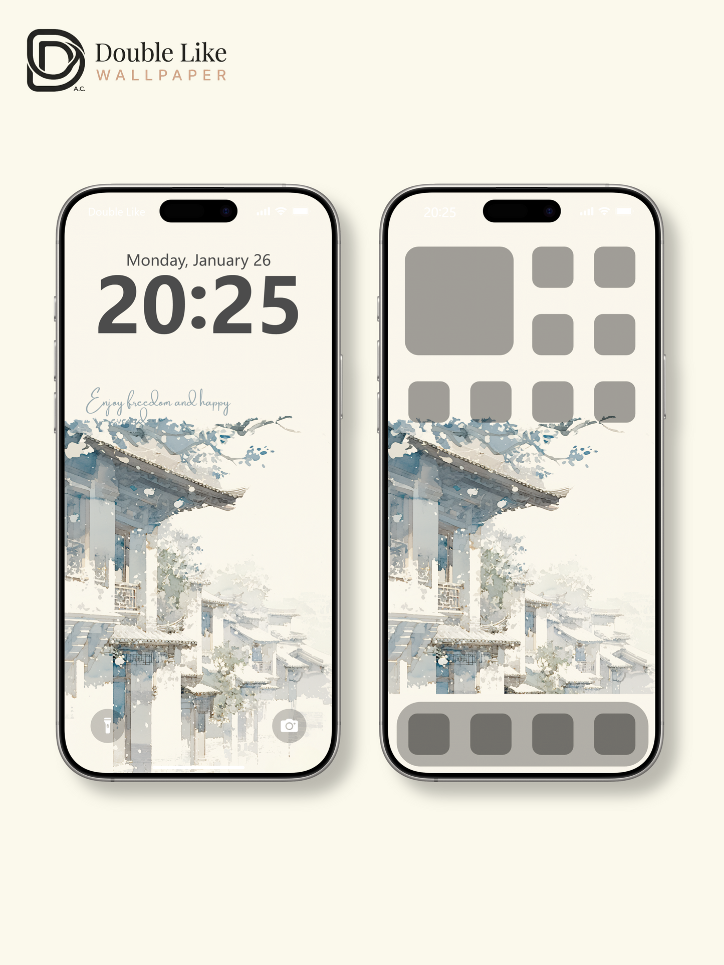 Vol.09 Aesthetic Watercolor City & Botanical Flower Art Wallpaper Pack [#WGP009]
