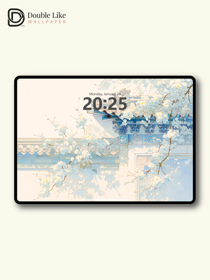 Vol.19 Aesthetic Watercolor City & Botanical Flower Art Wallpaper Pack [#WGP019]