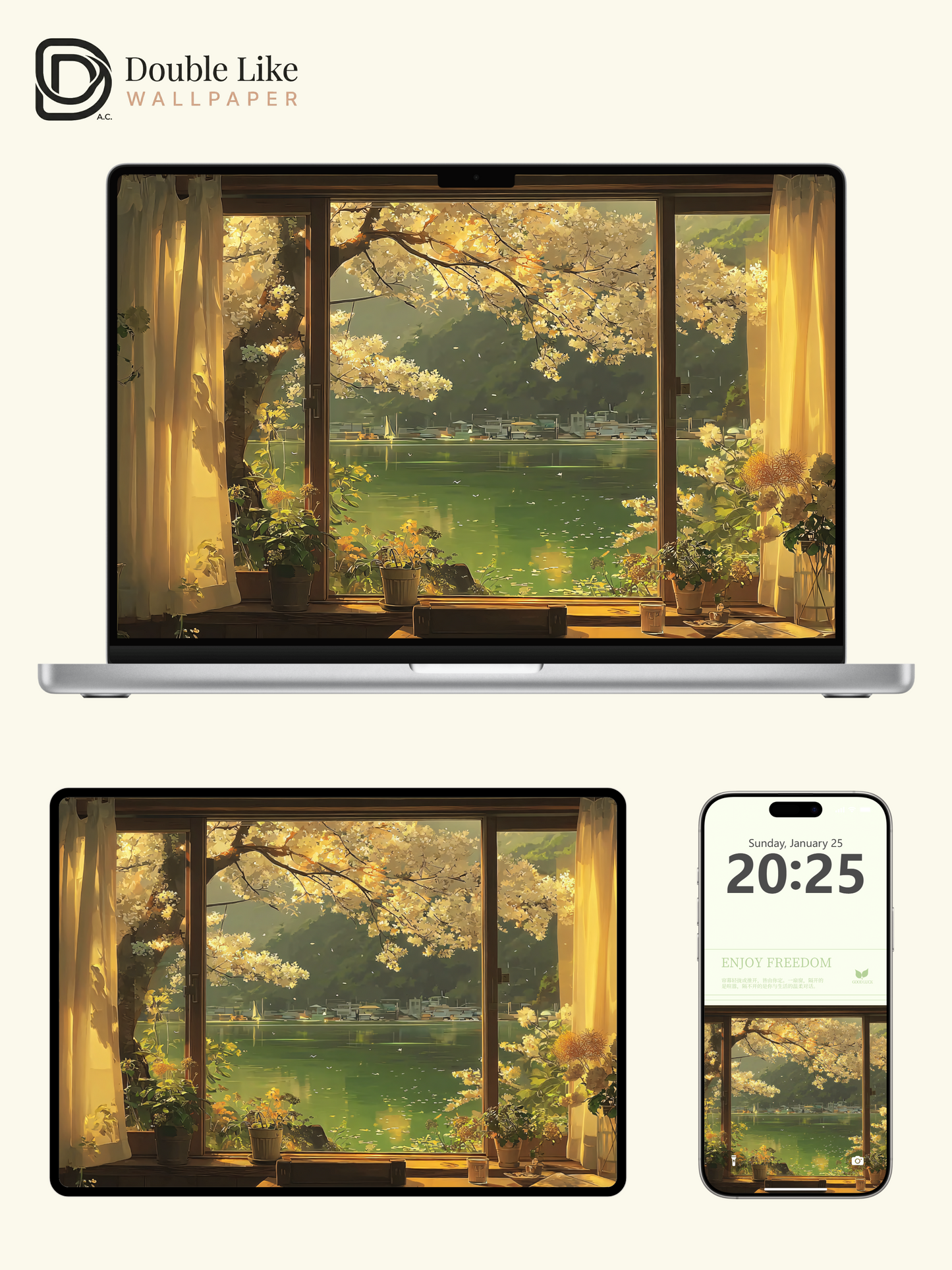 Vol.12 Aesthetic Watercolor City & Botanical Flower Art Wallpaper Pack [#WGP012]