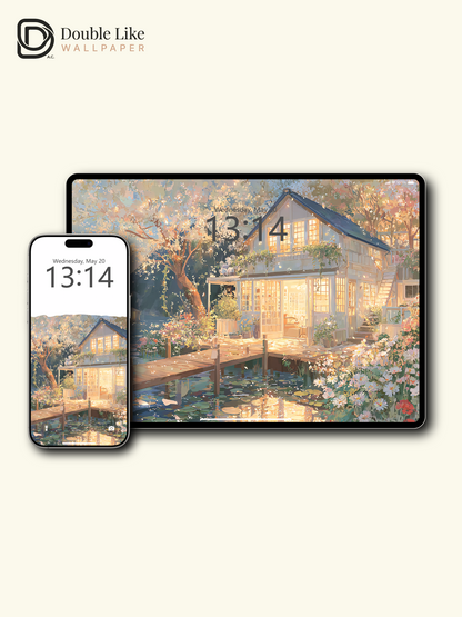 Vol.04 Aesthetic Watercolor City & Botanical Flower Art Wallpaper Pack [#WGP004]