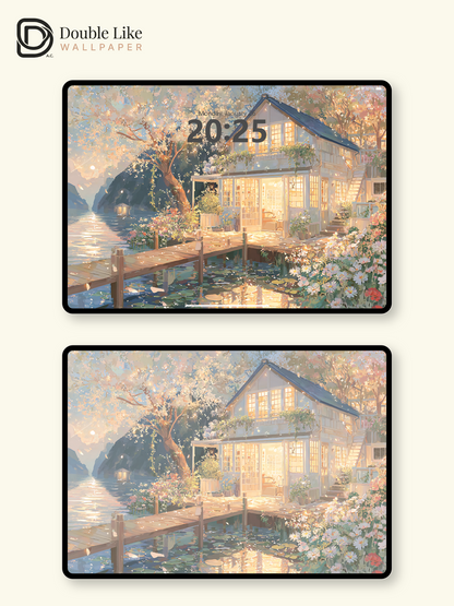 Vol.04 Aesthetic Watercolor City & Botanical Flower Art Wallpaper Pack [#WGP004]