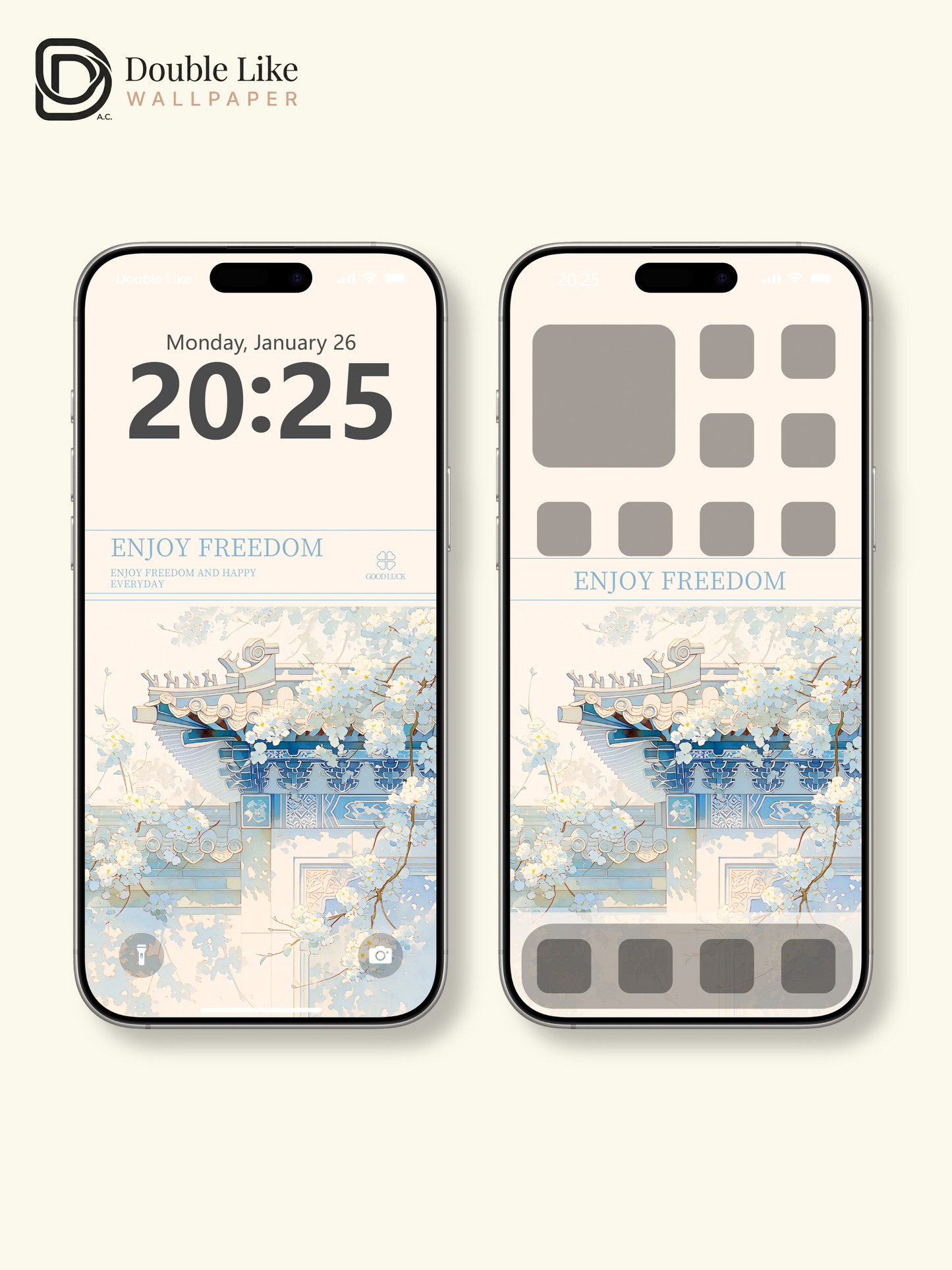 Vol.19 Aesthetic Watercolor City & Botanical Flower Art Wallpaper Pack [#WGP019]