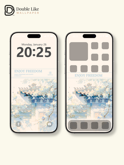 Vol.19 Aesthetic Watercolor City & Botanical Flower Art Wallpaper Pack [#WGP019]