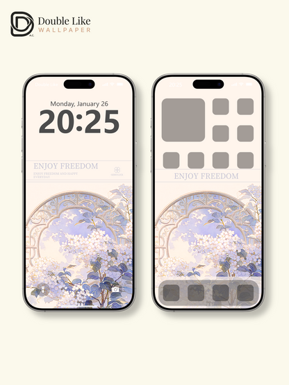 Vol.18 Aesthetic Watercolor City & Botanical Flower Art Wallpaper Pack [#WGP018]