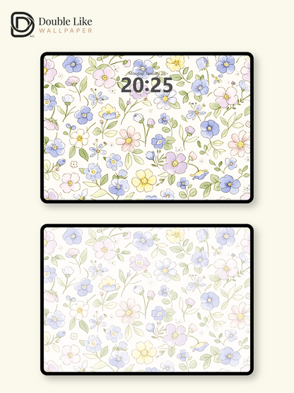 Vol.17 Aesthetic Watercolor City & Botanical Flower Art Wallpaper Pack [#WGP017]