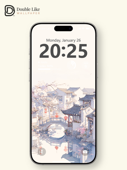Vol.01 Aesthetic Watercolor City & Botanical Flower Art Wallpaper Pack [#WGP001]