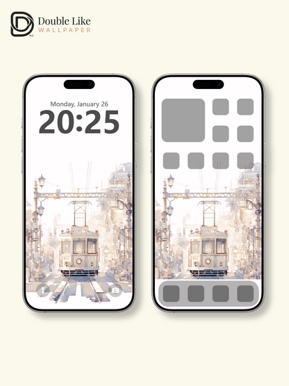Vol.06 Aesthetic Watercolor City & Botanical Flower Art Wallpaper Pack [#WGP006]