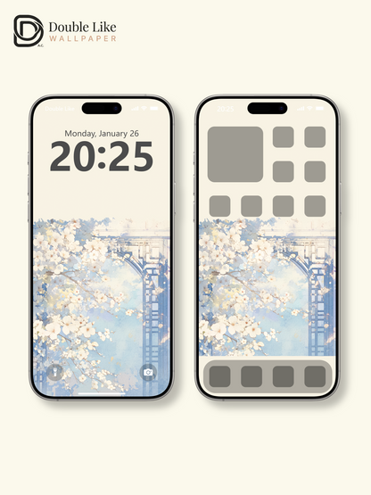 Vol.11 Aesthetic Watercolor City & Botanical Flower Art Wallpaper Pack [#WGP011]