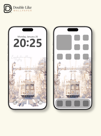 Vol.06 Aesthetic Watercolor City & Botanical Flower Art Wallpaper Pack [#WGP006]