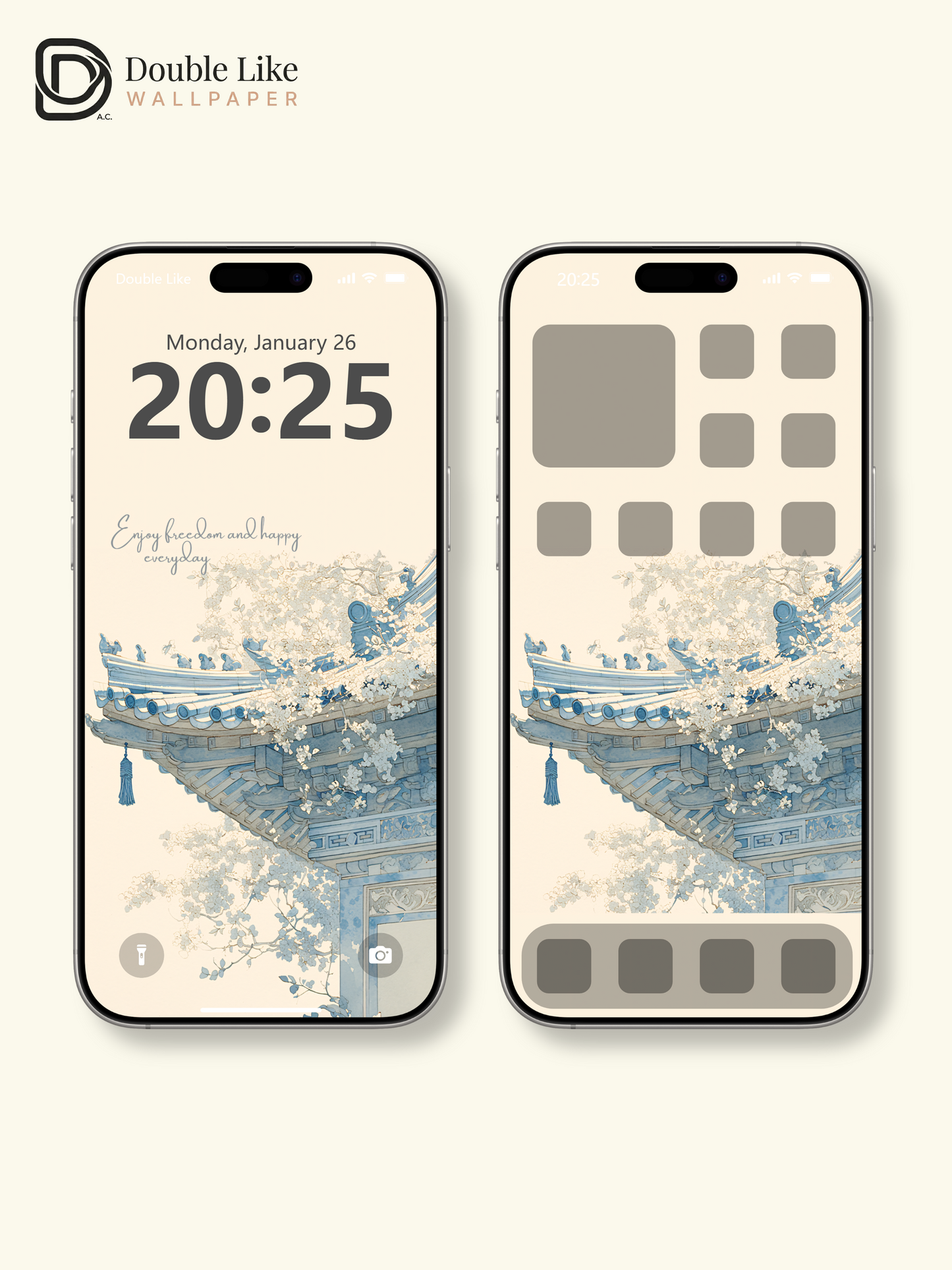 Vol.07 Aesthetic Watercolor City & Botanical Flower Art Wallpaper Pack [#WGP007]