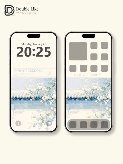 Vol.19 Aesthetic Watercolor City & Botanical Flower Art Wallpaper Pack [#WGP019]